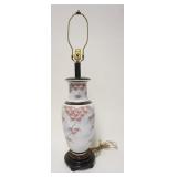 1261	PROCELAIN FLORAL LAMP, 33 1/2 IN HIGH