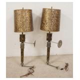 1281	PAIR OF WALL MOUNT LAMPS, 37 IN HIGH