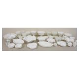 1311	LARGE LOT OF HOBNAIL MILK GLASS INCLUDING FENTON