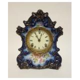 1011	ANSONIA ROYAL BONN CHINA CLOCK, APPROXIMATELY 10 IN X 5 IN X 12 IN HIGH