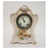 1017	ANSONIA ROYAL BONN CHINA CLOCK W/MILL ON A STREAM SCENE, APPROXIMATELY 8 IN X 5 IN X 11 IN HIGH