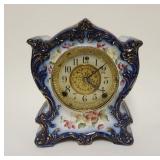 1034	GILBERT ROYAL BONN CHINA CLOCK, APPROXIMATELY 8 1/2 IN X 4 1/2 IN X 10 1/4 IN HIGH