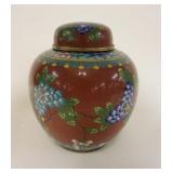 1051	CLOISONNE GINGER JAR, APPROXIMATELY 9 IN HIGH