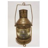 1066	LARGE BRASS SHIPS LANTERN *ANCHOR* APPROXIMATELY 23 IN HIGH