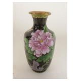 1079	CLOISONNE VASE W/FLOWERS & BUTTERFLY, APPROXIMATELY 7 1/2 IN HIGH