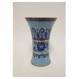 1082	CLOISONNE FLAIRED VASE W/DECORATIONS ON INTERIOR RIM, APPROXIMATELY 6 1/4 IN HIGH