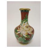 1088	CLOISONNE VASE W/FLOWERING VINE DECORATION & BUTTERFLY, APPROXIMATELY 9 1/2 IN HIGH