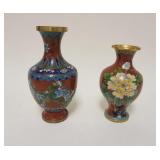 1100	CLOISONNE VASES, BOTH WITH DAMAGE, LARGEST IS APPROXIMATELY 9 IN HIGH