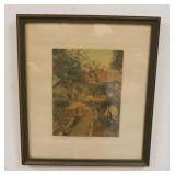 1102	WALLACE NUTTING HAND SIGNED PRINT TITLED *LARSPUR* APPROXIMATELY 14 1/4 IN X 16 1/4 IN OVERALL