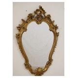 1147	MIRROR IN ANTIQUE PIERCED GILTWOOD FRAME, APPROXIMATLEY 36 IN X 22 IN