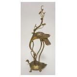 1168	ASIAN BRASS STORK ON TURTLE, APPROXIMATELY 14 1/2 IN HIGH
