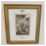 1171	FRAMED & MATTED ENGRAVING, NOAH OFFERS BURNT OFFERING, APPROXIMATELY 21 IN X 25 IN