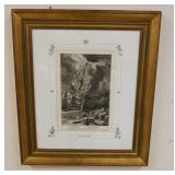 1185	FRAMED & MATTED ENGRAVING OF JACOBS LADDER, APPROXIMATELY 24 IN X 27 IN