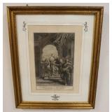 1188	FRAMED & MATTED ENGRAVING OF MARIA ELIZABETH OF AUSTRIA, CARLO MARATI PINX DUFLOS SCULPS, APPRO