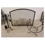 1193	WROUGHT IRON FIREPLACE SET