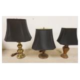 1198	GROUP OF 3 ASSORTED TABLE LAMPS, APPROXIMATELY 26 IN