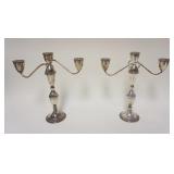 1201	PAIR OF STERLING WEIGHTED CANDLESTICKS, APPROXIMATELY 11 1/2 IN HIGH
