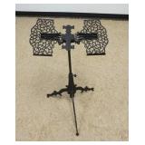 1208	FANCY CAST IRON ADJUSTABLE DICTIONARY STAND FROM LIBRARY