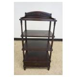 1214	EASTLAKE VICTORIAN WALNUT SHELF W/DRAWER AT BASE, APPROXIMATELY 20 1/4 IN X 13 IN X 23 1/2 IN H