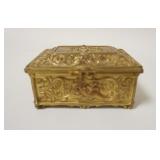 1225	FRENCH GILT METAL BOX, APPROXIMATELY 3 IN X 4 IN X 1 3/4 IN HIGH