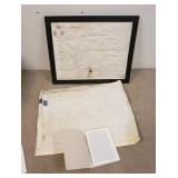 1230	LOT OF EARLY ENGLISH PARCHMENT INDENTURES, THE EGHTENTH YEAR OF THE RAIGNE OF LORD CHARLES & TW