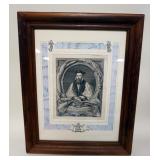 1241	FRAMED AND MATTED ENGRAVNG, I. MILLER SCULP NICHOLAUS RIDLEY, APPROXIMATELY 15 1/2 IN X 20 IN O