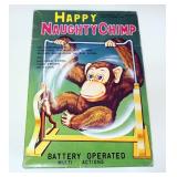 1271	VINTAGE BATTERY OPERATED TOY, HAPPY NAUGHTY CHIMP, JAPAN, APPROXIMATELY 7 IN HIGH