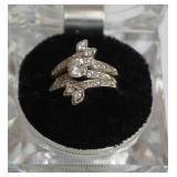 1292	BEAUTIFUL 14K WOMENS DIAMOND WEDDING SET, SIZE 5, 4.24 DWT INCLUDING DIAMONDS. ALSO HAS OLD APP