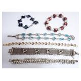 1294	LOT OF 6 LADIES COSTUMEN BRACELETS