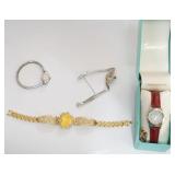 1296	5 LADIES WATCHES INCLUDING BULOVIA EXCELLANCY, HELBROS, NIVADA GRENCHEN, GENEVA AND A QUARTZ WA