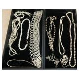 1305	LOT OF 8 PEARL NECKLACES AND PEARL COLLAR
