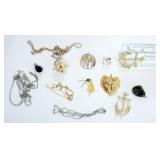 1307	LOT OF LADIES CHAINS AND PENDANT INCLUDING SCRIMSHAW BASKET