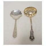 1017	STERLING LADLE & SHELL FORMED SPOON, SPOON IS APPROXIMATELY 5 1/2 IN & IS MARKED STIEFF, COMBIN