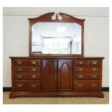 1061	AMERICAN DREW CHEST OF DRAWERS, 6 DRAWERS, 2 DOORS W/CONCEALED DRAWERS, LOW CHEST W/ HANGING MI
