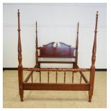 1065	AMERICAN DREW QUEEN/FULL SIZE BED, 4 POSTER IN CHERRY FINISH