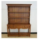 1072	ETAN ALLEN HUTCH COLONIAL PINE STYLE W/3 DRAWEERS & SCALLOPED EDGE SIDES, APPROXIMATELY 60 IN X