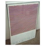 1106	BRIDGET RILEY POSTER FRAMED. BRIDGET RILEY WORKS, 1959 - 1978, A MAJOR EXIHIBITION. APPROXIMATE