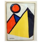 1109	CALDER POSTER FRAMED UNDER GLASS, APPROXIMATELY 20 1/2 IN X 28 1/2 IN