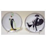 1128	2 FRANKLIN MINT HOUSE OF ERTE COLLECTOR PLATES, 8 1/4 IN