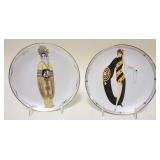 1129	2 FRANKLIN MINT HOUSE OF ERTE COLLECTOR PLATES, 8 1/4 IN