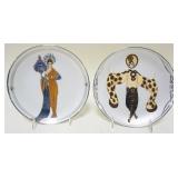 1130	2 FRANKLIN MINT HOUSE OF ERTE COLLECTOR PLATES, 8 1/4 IN