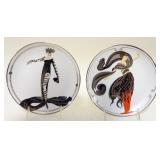 1131	2 FRANKLIN MINT HOUSE OF ERTE COLLECTOR PLATES, 8 1/4 IN