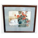 1136	DAN CAMPANELLI WINTER BARN AND PINE TREES SCENE, APPROXIMATELY 28 1/4 IN X 34 IN