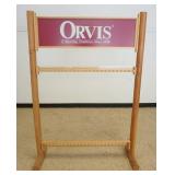 1154	ORVIS FISHING ROD HOLDER DISPLAY, APPROXIMATEY 50 IN X 16 IN X 72 IN HIGH