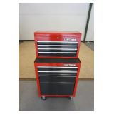 1163	CRAFTSMAN DOUBLE STACK ROLLING TOOL BOX WITH CONTENTS, APPROXIMATELY 27 IN X 18 IN X 49 IN HIGH