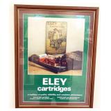 1170	ELEY CARTRIDGE SHOTGUN ADVERTISEMENT, APPROXIMATELY 20 IN X 26 IN OVERALL