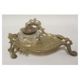 1181	VICTORIAN BRASS INKWELL