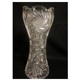 1187	CUT GLASS VASE APP. 12 IN H 