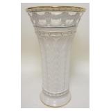 1208	LARGE LENOX FLORENTINE & PEARL VASE. APP. 16 1/2 IN H 