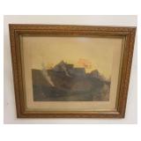 1232	ANTIQUE EDISON VICTROLA W/ 83 RECORDS. APP. 21 IN X 23 IN X 53 IN H 